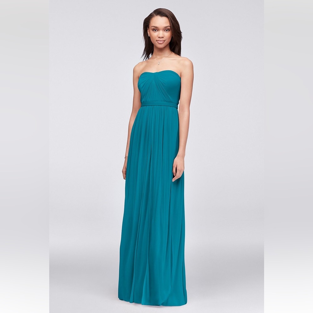 David’s Bridal Bridesmaid Turquoise Dress Size 8